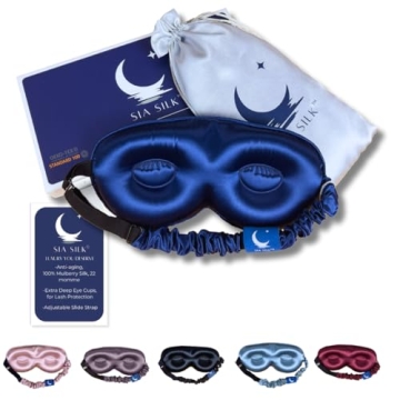 Sia Silk Sleep Mask with Eye Cups – Ultimate Comfort for Restful Sleep
