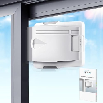 Sliding Door Lock-12 Pack Sliding Glass Door Child Safety Lock For Sliding Glass Door, Sliding Windo...