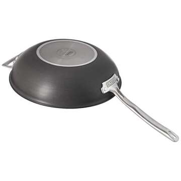 Viking Culinary Hard Anodized Nonstick Chef Pan, 12 Inch, Includes Glass Lid and Ergonomic Stay-Cool Handle, Dishwasher, Oven Safe, Works on All Cooktops including Induction