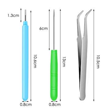 12 Pack Paper Quilling Tools Slotted Kit, Different Sizes Rolling Curling Quilling Needle Pen Paper Cardmaking Project Tools Set for Paper Flowers