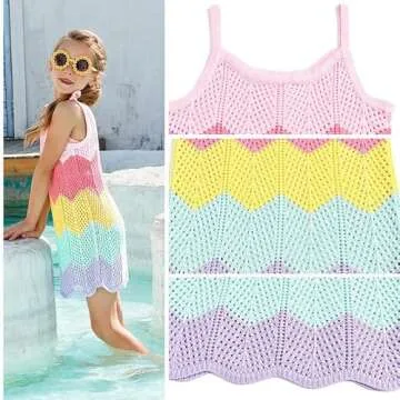 CHILDRENSTAR Girls Swim Cover-Up with Sunglasses 4-13Y