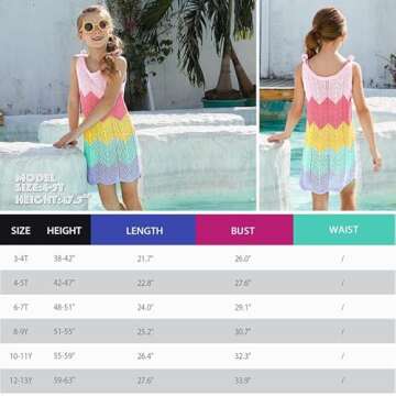 CHILDRENSTAR Girls Swim Cover-Up with Sunglasses 4-13Y