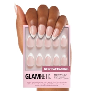 Glamnetic Press On Nails | French Tip Almond Shape Kit
