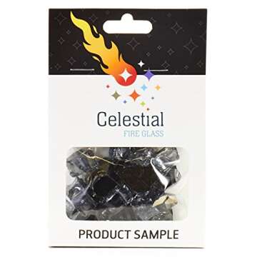 Celestial Premium Fire Glass – Tempered Fire Glass in 10 Pound Jar with Carrying Handle - Designed...