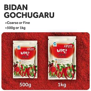 Chung Jung One O’Food Gochugaru 1.1lb, Premium Korean Bidan Red Chili Pepper Powder Gochugaru, Fin...