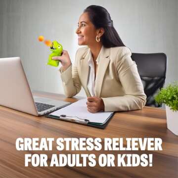 Hog Wild Shark Popper Toy for Kids - Fun Launching Foam Balls