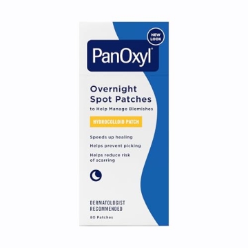 PanOxyl PM Overnight Spot Patches, Advanced Hydrocolloid Healing Technology, Fragrance Free, 80 Count