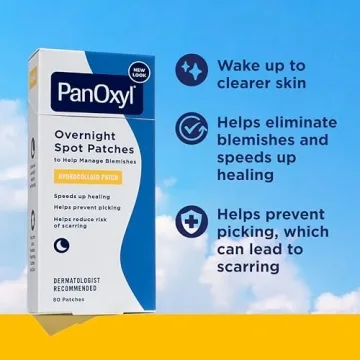 PanOxyl PM Overnight Spot Patches, Advanced Hydrocolloid Healing Technology, Fragrance Free, 80 Count