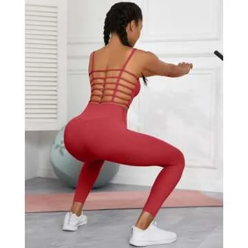 Pfreesea Women's Stylish Longline Sports Bra Tank Top