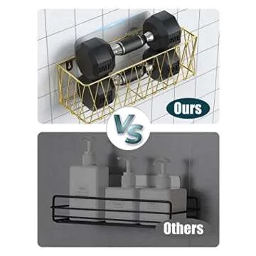 Iperlife Gold Shower Caddy - Stylish Kitchen and Bath Organizer