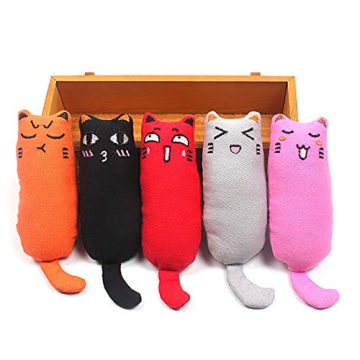 Durable Catnip Filled Cartoon Cat Toys for Playful Cats
