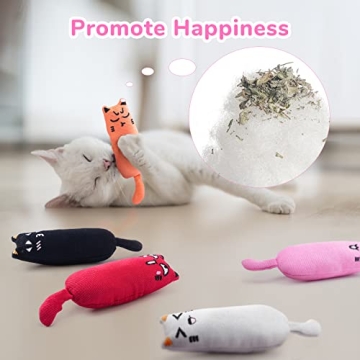 Durable Catnip Filled Cartoon Cat Toys for Playful Cats