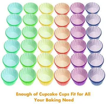 Selizo 600 Pcs Colorful Cupcake Liners for All Occasions