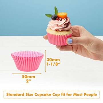Selizo 600 Pcs Colorful Cupcake Liners for All Occasions