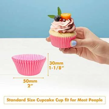 Selizo 600 Pcs Colorful Cupcake Liners for All Occasions