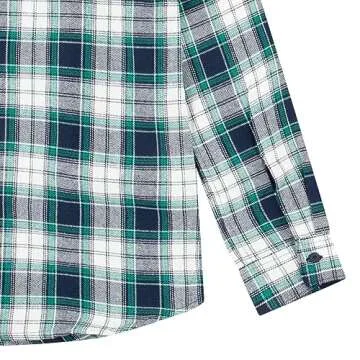 Levi's Boys' Long Sleeve Waffle Knit and Flannel 2-Pack Shirt, Naval Academy