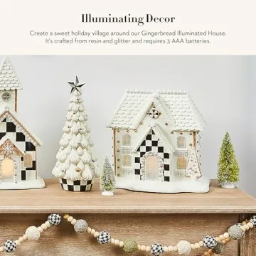 Gingerbread Illuminated House - Holiday Decor by MacKenzie-Childs
