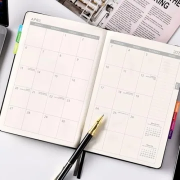 2025 Planner - Elegant Saffiano Leather Time Management Tool