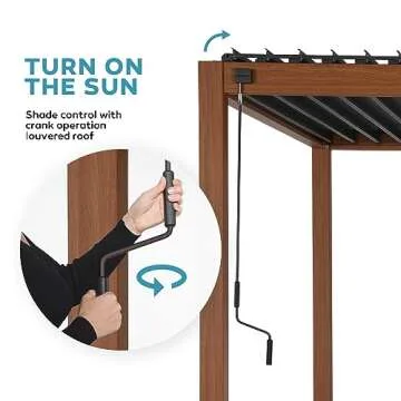 MIRADOR 111S Adjustable Louvered Pergola for Outdoors