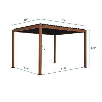 MIRADOR 111S Adjustable Louvered Pergola for Outdoors