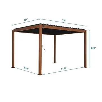 MIRADOR 111S Adjustable Louvered Pergola for Outdoors