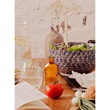 Serene Spaces Living Bud Vases, Apothecary Jars, Decorative Glass Bottles, Centerpiece for Wedding Reception, Mini Flower Vases, Small Medicine Bottles for Home Decor (Amber, Set of 6)