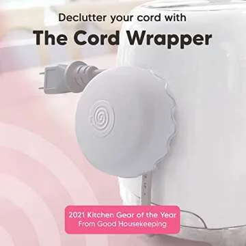 2-Pack Heat-Resistant Cord Organizer for Appliances, Kitchen, Computers & More | Stick-On Cord Wrapp...