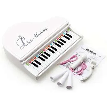 Amy&Benton Piano Keyboard Toy for Kids Piano Keyboard Toy for Toddlers 31 Keys Toy Piano for Baby Toddler Piano White Birthday Gift Toy for 3 4 Year Old