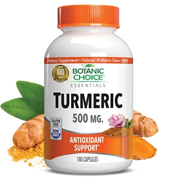 Botanic Choice Premium Turmeric - Antioxidant Support for Joint Health - 180 Vege Capsules