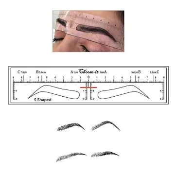 Eyebrow Ruler Sticker for Flawless Shaping