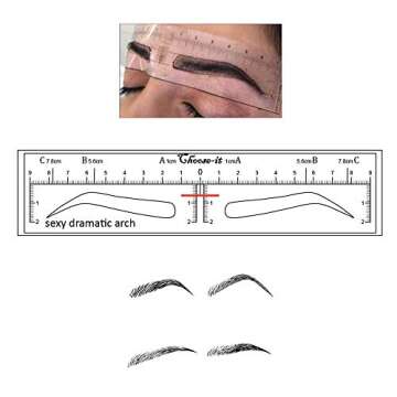 Eyebrow Ruler Sticker for Flawless Shaping