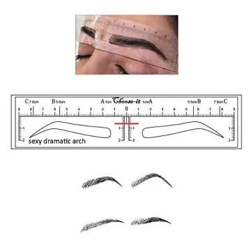 Eyebrow Ruler Sticker for Flawless Shaping