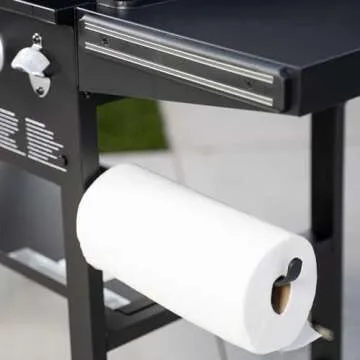 Blackstone 36” Griddle with Hood & Four Stainless Burners - Gas Griddle with Hood, Wheels, Two Side Shelf & Magnetic Hooks – Heavy Duty Outdoor Griddle Station for Backyard, Patio - 1899