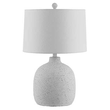 SAFAVIEH Veleri Modern Cream Table Lamp with LED Bulb