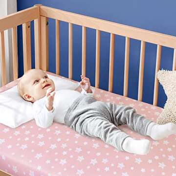 Crib Sheets for Girls - Soft Fitted 4 Pack for Nursery