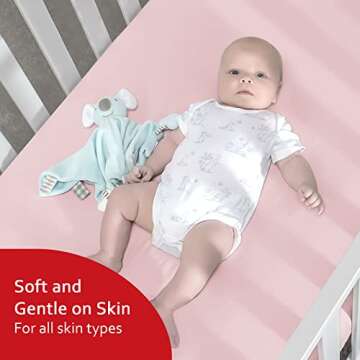 Crib Sheets for Girls - Soft Fitted 4 Pack for Nursery