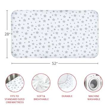 Crib Sheets for Girls - Soft Fitted 4 Pack for Nursery