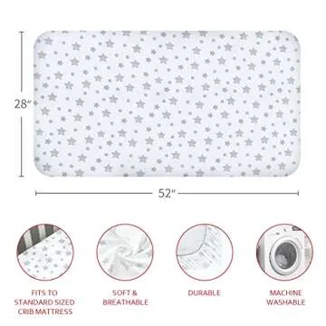 Crib Sheets for Girls - Soft Fitted 4 Pack for Nursery