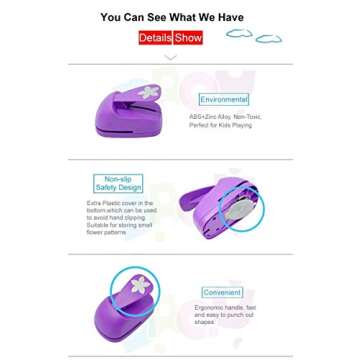 Craft Lever Punch 3 inch Hexagon Paper Punch for DIY Projects