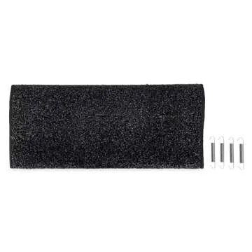Camco 42942 Black Premium Wrap Around RV Step Rug (Turf Material (22" x 23"))