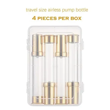 Golden Airless Pump Bottle Set for Travel Essentials