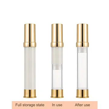 Golden Airless Pump Bottle Set for Travel Essentials