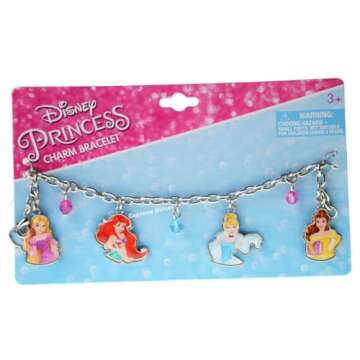 UPD Girls Princess Beaded Charm Bracelet