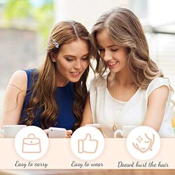 Waydress Vintage Rhinestone Hair Pins for Stylish Women