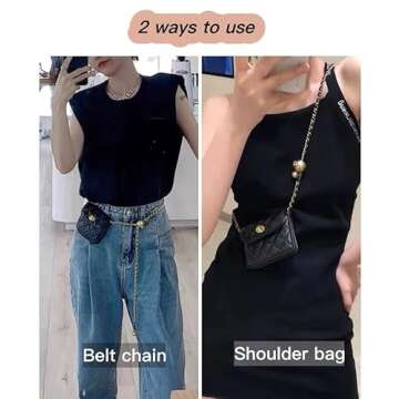 Stylish YZHZOM Women's Mini Chain Belt Bag for Every Occasion