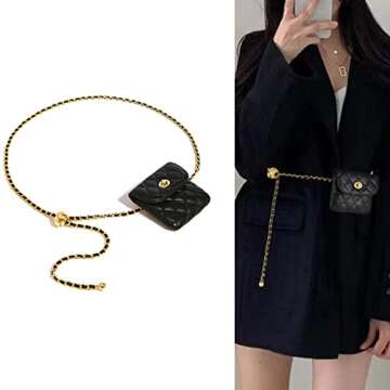 Stylish YZHZOM Women's Mini Chain Belt Bag for Every Occasion