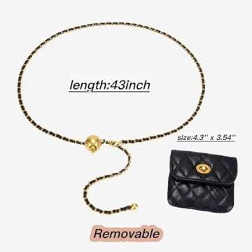 Stylish YZHZOM Women's Mini Chain Belt Bag for Every Occasion