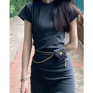 Stylish YZHZOM Women's Mini Chain Belt Bag for Every Occasion