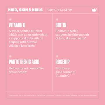 Vegan Hair Skin and Nails Supplement: Biotin & Vitamins