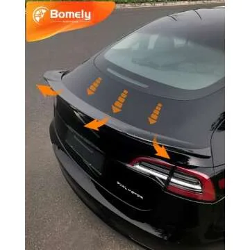 Bomely Spoiler Wing Compatible with 2017-2023 Tesla Model 3 Spoiler Wing Sports Car Rear Spoiler Car Styling Kits for Tesla Model 3 Accessories (Glossy Carbon Fiber Pattern)